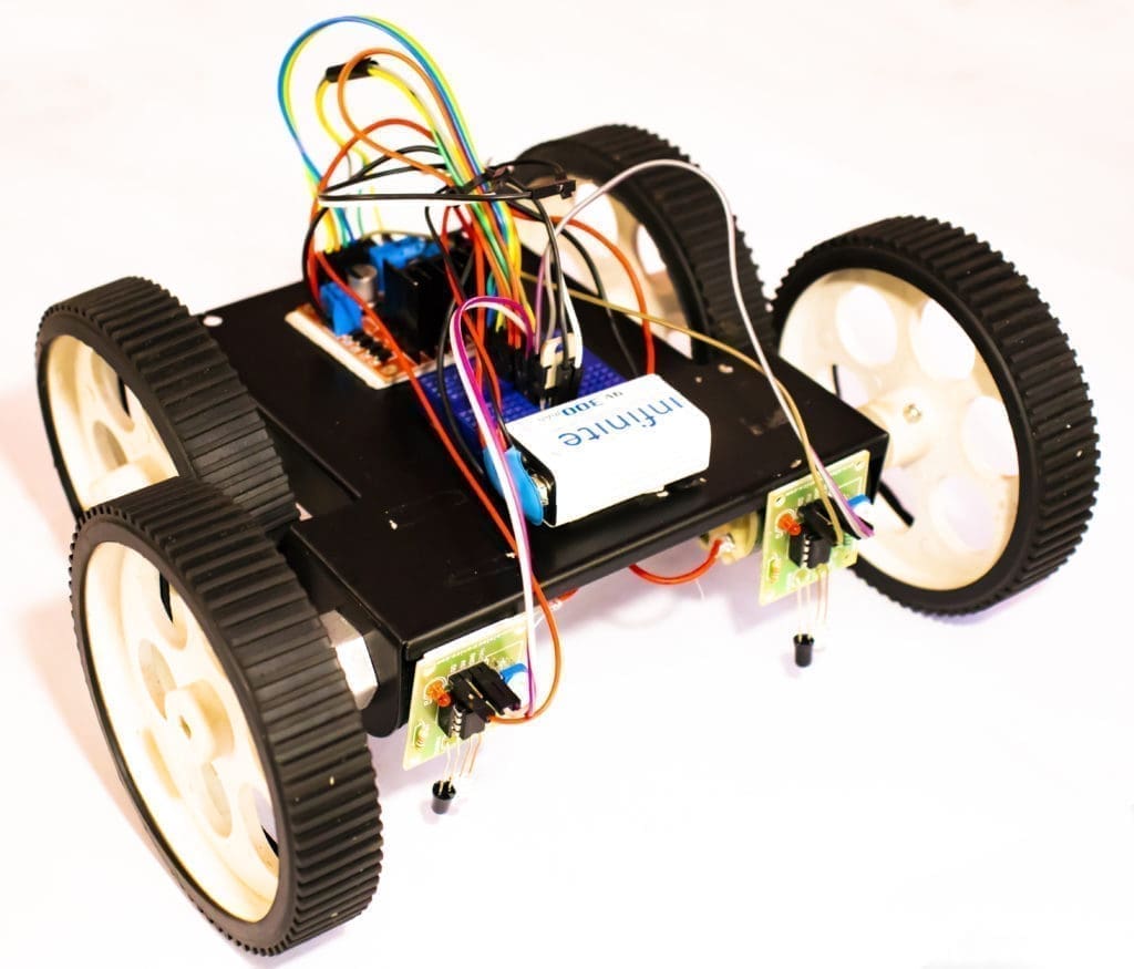Simple Line Follower Robot using IR Sensors