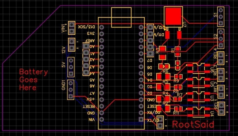 Arduino home automation PCB Layout