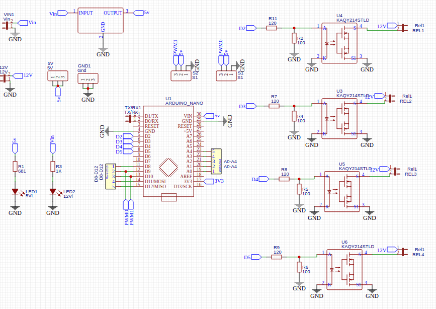 Arduino home automation circuit