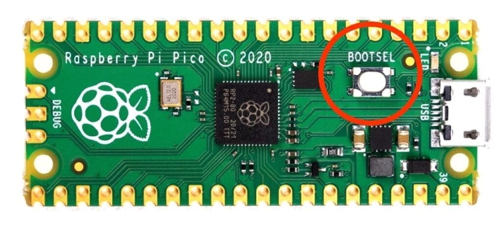 BootSel Button in Raspberry Pi Pico for Programming