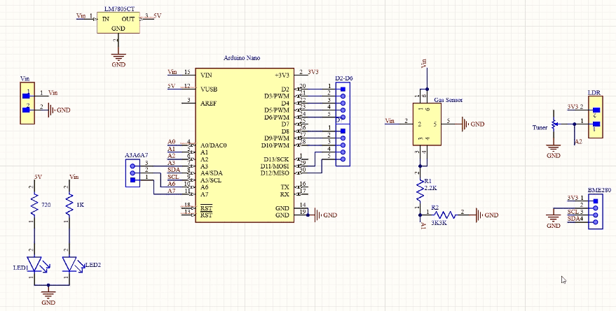 Smart Home Safety Monitoring Circuit